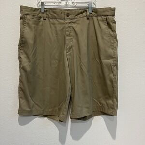 Men's Nike Golf Shorts Size 36 Khaki Dri Fit Athletic Standard Fit Golf Sports